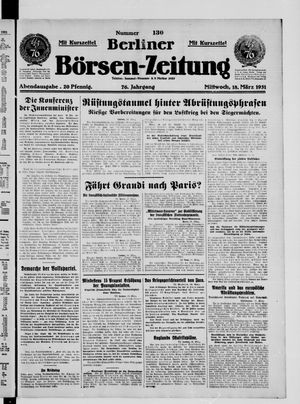 Berliner Börsen-Zeitung vom 18.03.1931