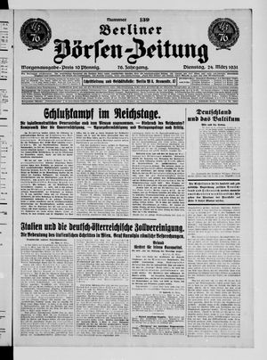 Berliner Börsen-Zeitung vom 24.03.1931