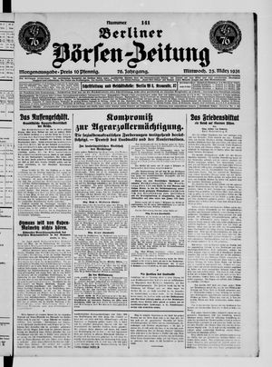 Berliner Börsen-Zeitung vom 25.03.1931