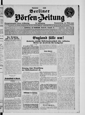 Berliner Börsen-Zeitung vom 26.03.1931