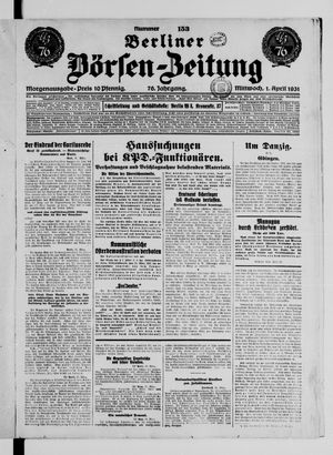 Berliner Börsen-Zeitung vom 01.04.1931