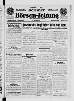 Berliner Börsen-Zeitung vom 02.04.1931