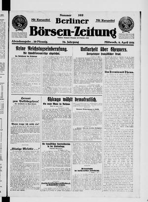 Berliner Börsen-Zeitung vom 08.04.1931