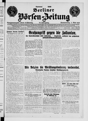 Berliner Börsen-Zeitung on May 7, 1931