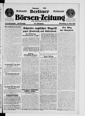 Berliner Börsen-Zeitung vom 12.05.1931