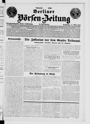 Berliner Börsen-Zeitung on May 17, 1931