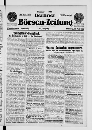 Berliner Börsen-Zeitung vom 19.05.1931
