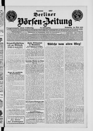 Berliner Börsen-Zeitung vom 24.05.1931