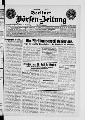 Berliner Börsen-Zeitung vom 05.06.1931