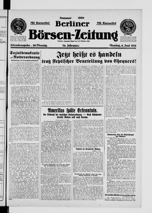 Berliner Börsen-Zeitung vom 08.06.1931