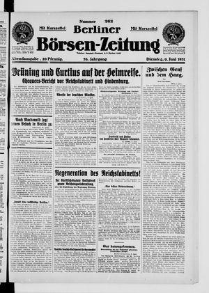 Berliner Börsen-Zeitung vom 09.06.1931