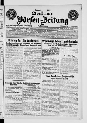 Berliner Börsen-Zeitung vom 17.06.1931
