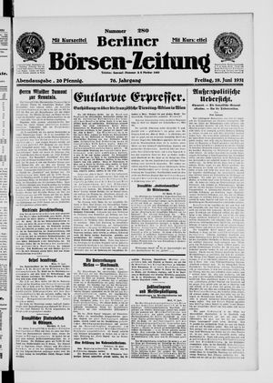 Berliner Börsen-Zeitung vom 19.06.1931