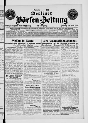 Berliner Börsen-Zeitung vom 26.06.1931