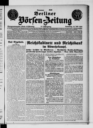 Berliner Börsen-Zeitung vom 12.07.1931