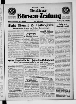 Berliner Börsen-Zeitung vom 31.07.1931