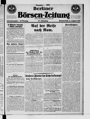 Berliner Börsen-Zeitung vom 06.08.1931