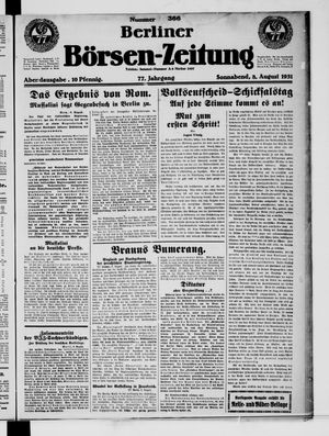 Berliner Börsen-Zeitung vom 08.08.1931