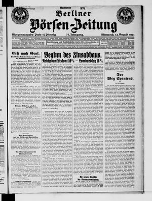 Berliner Börsen-Zeitung vom 12.08.1931