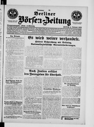 Berliner Börsen-Zeitung vom 08.01.1932