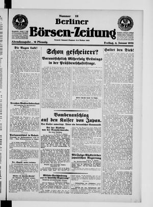 Berliner Börsen-Zeitung vom 08.01.1932
