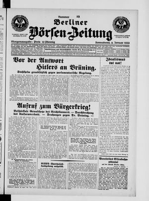 Berliner Börsen-Zeitung vom 09.01.1932