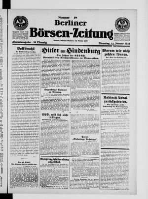 Berliner Börsen-Zeitung vom 12.01.1932