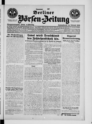 Berliner Börsen-Zeitung vom 23.01.1932