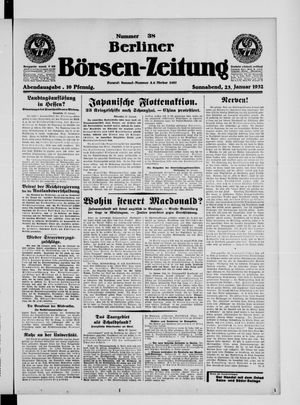 Berliner Börsen-Zeitung vom 23.01.1932