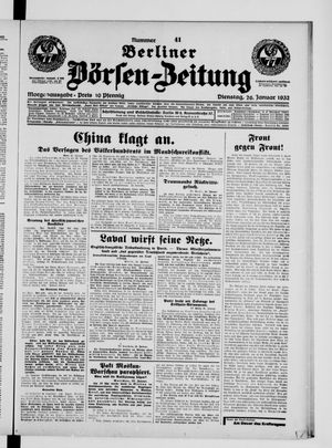 Berliner Börsen-Zeitung vom 26.01.1932