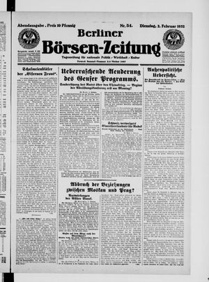 Berliner Börsen-Zeitung vom 02.02.1932