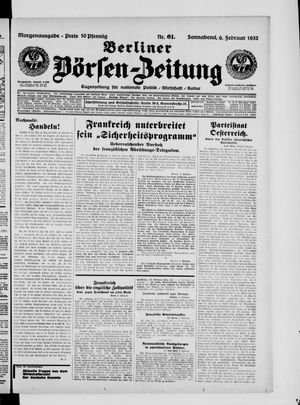 Berliner Börsen-Zeitung vom 06.02.1932