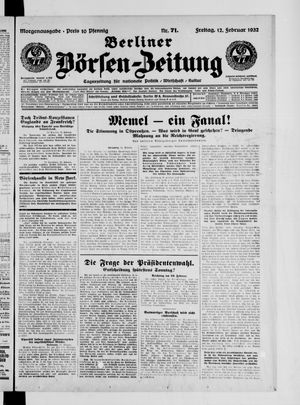 Berliner Börsen-Zeitung vom 12.02.1932