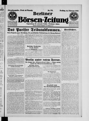 Berliner Börsen-Zeitung vom 12.02.1932