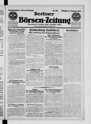 Berliner Börsen-Zeitung vom 15.02.1932