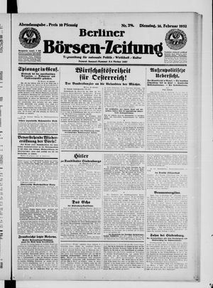 Berliner Börsen-Zeitung vom 16.02.1932