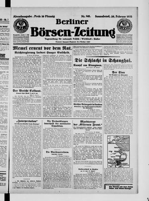 Berliner Börsen-Zeitung vom 20.02.1932