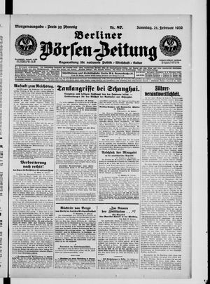 Berliner Börsen-Zeitung vom 21.02.1932