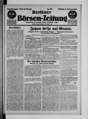 Berliner Börsen-Zeitung vom 22.02.1932