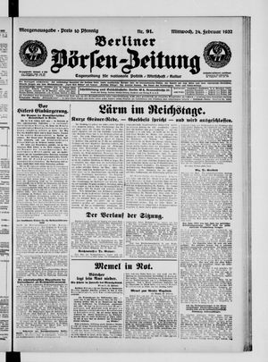 Berliner Börsen-Zeitung vom 24.02.1932