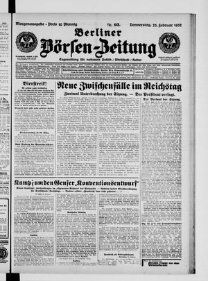 Berliner Börsen-Zeitung vom 25.02.1932