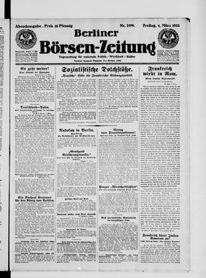 Berliner Börsen-Zeitung vom 04.03.1932
