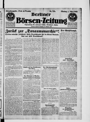 Berliner Börsen-Zeitung vom 07.03.1932