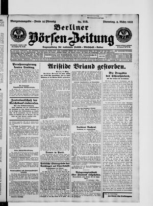 Berliner Börsen-Zeitung vom 08.03.1932