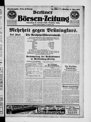 Berliner Börsen-Zeitung vom 14.03.1932