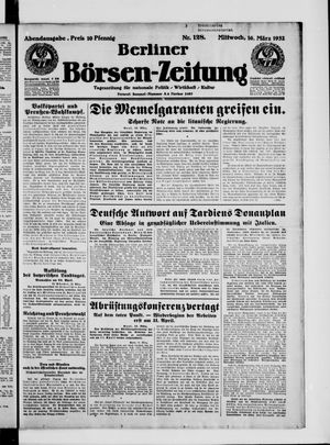 Berliner Börsen-Zeitung vom 16.03.1932