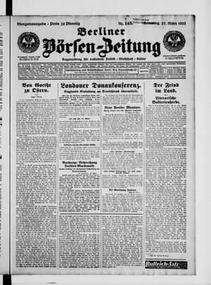 Berliner Börsen-Zeitung vom 27.03.1932