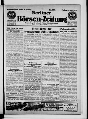 Berliner Börsen-Zeitung vom 01.04.1932
