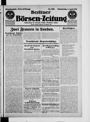 Berliner Börsen-Zeitung vom 07.04.1932