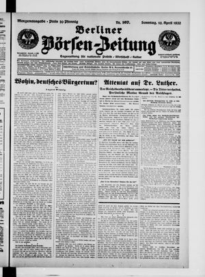 Berliner Börsen-Zeitung vom 10.04.1932